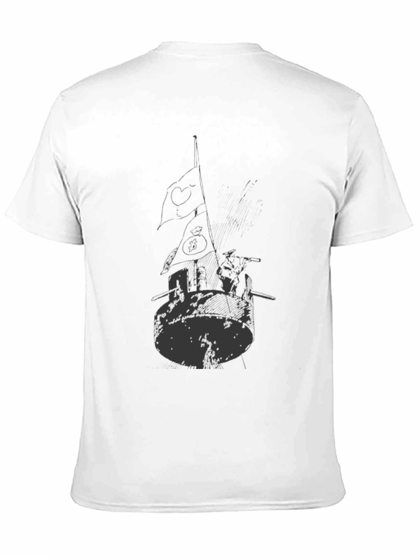 Black Graphic Tee - Unique Artistic Design