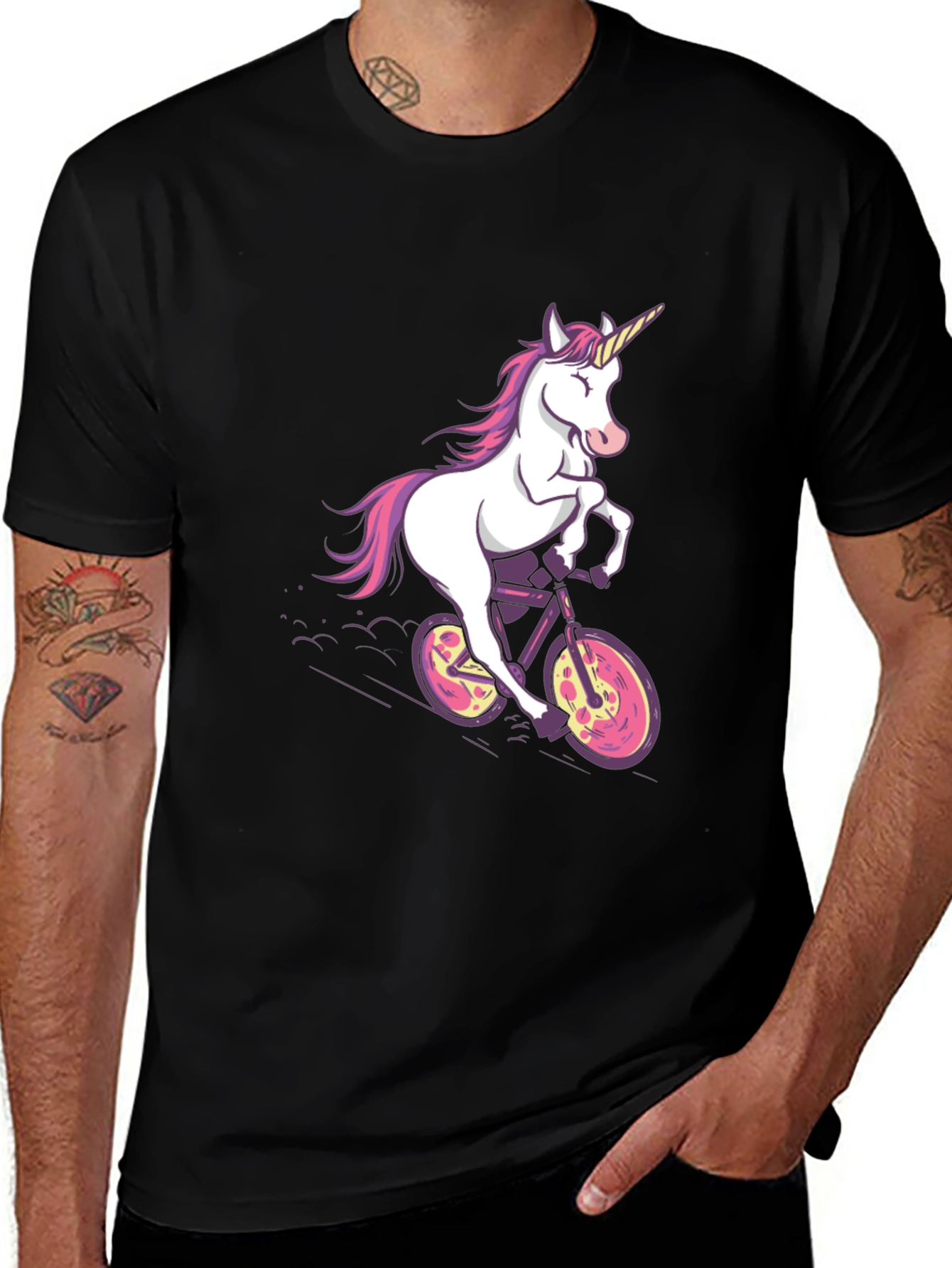 Unicorn on Bike Graphic Tee