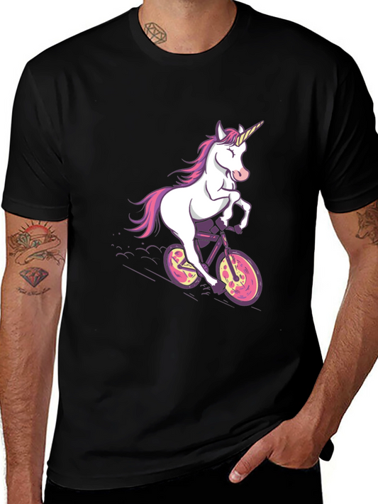 Unicorn on Bike Graphic Tee