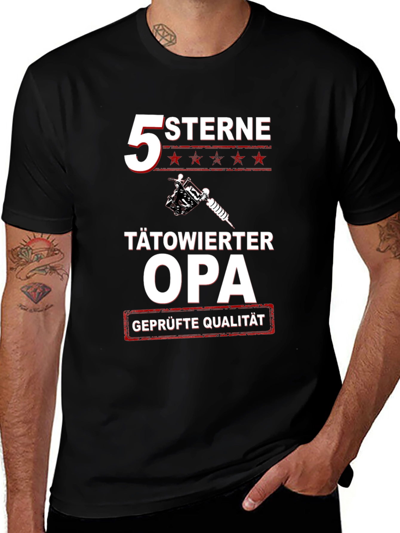 Tätowierter Opa T-Shirt - 5 Sterne Grandpa
