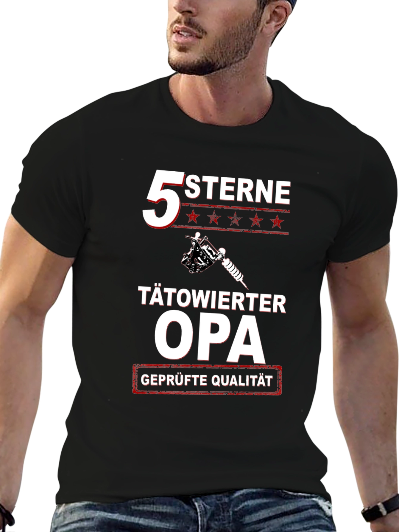 Tätowierter Opa T-Shirt - 5 Sterne Grandpa