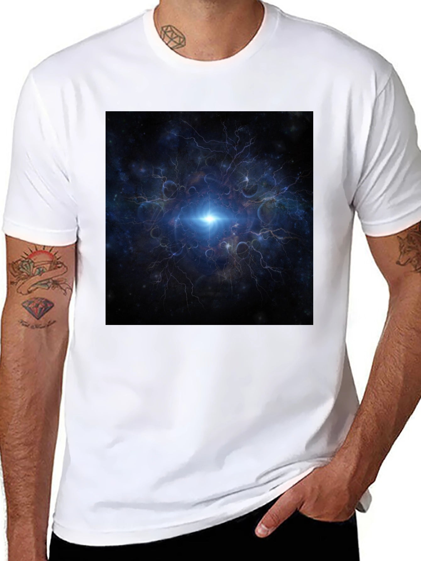 Cosmic Lightning Graphic Tee