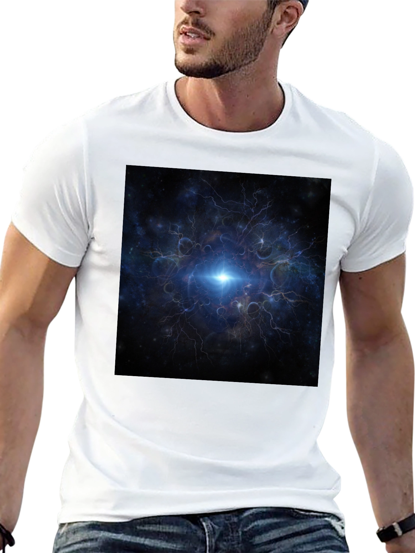 Cosmic Lightning Graphic Tee