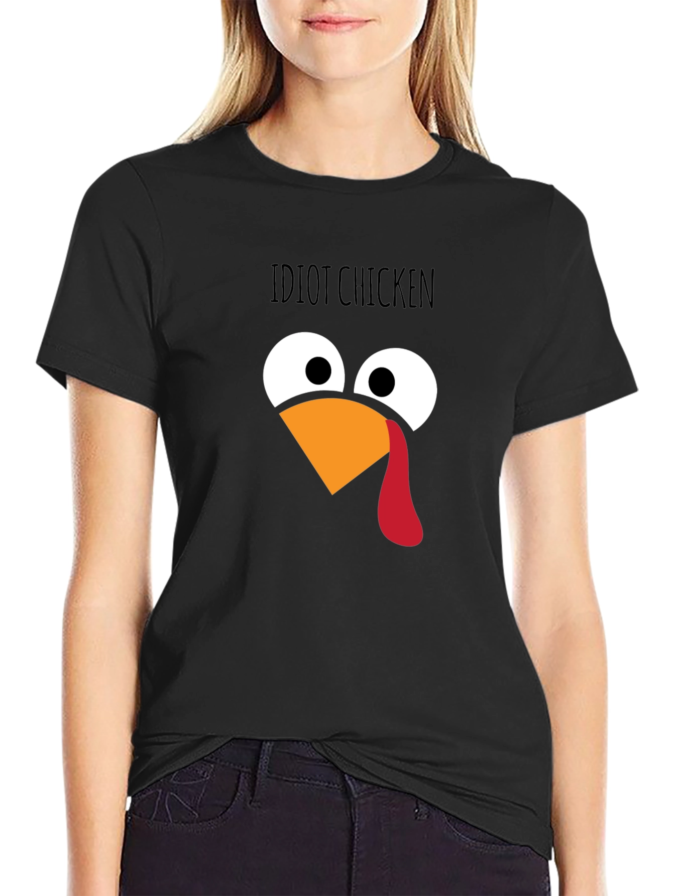 Idiot Chicken Graphic T-Shirt