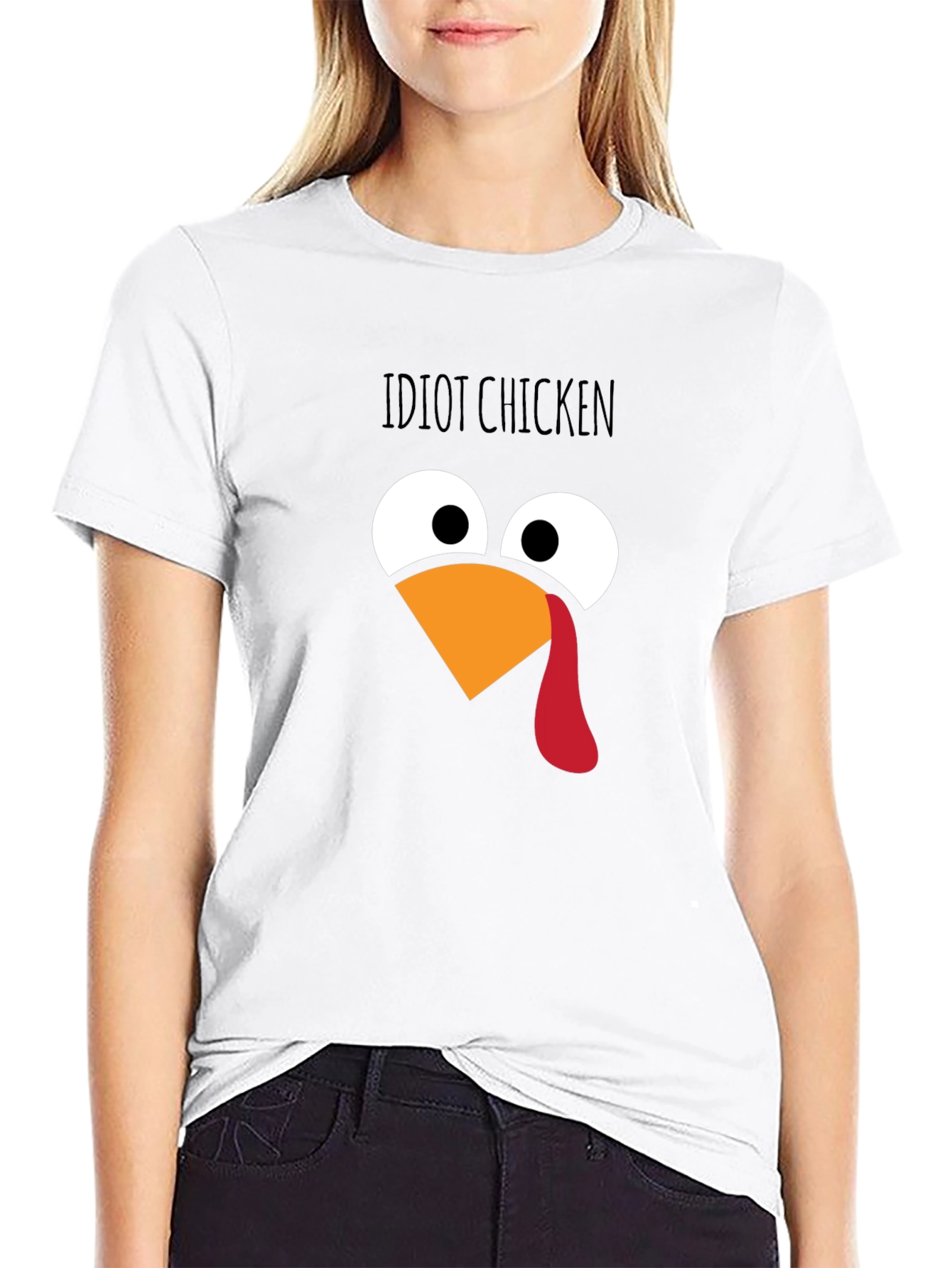 Idiot Chicken Graphic T-Shirt
