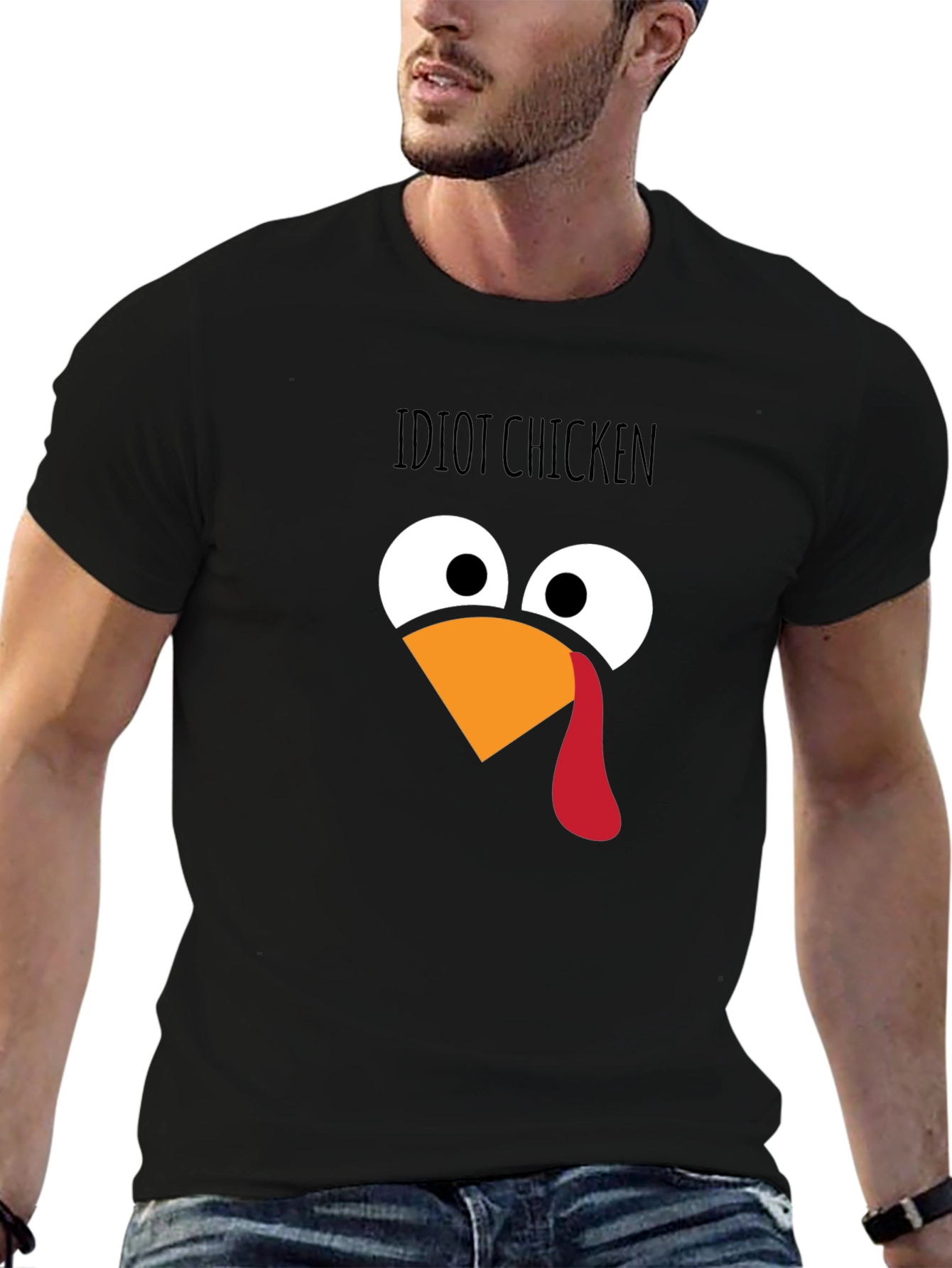 Idiot Chicken Graphic T-Shirt