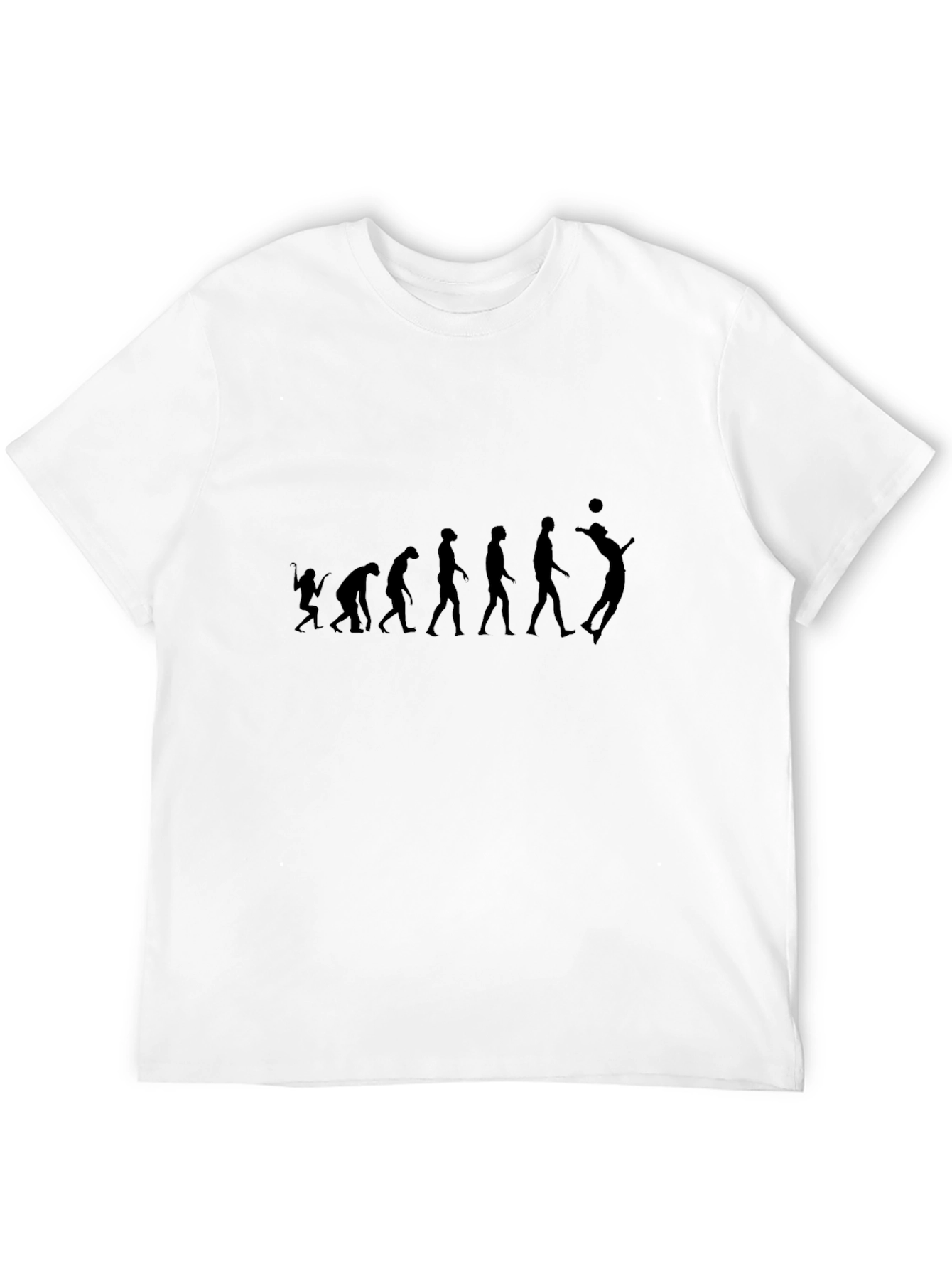 Evolution of Volleyball Black Graphic Tee