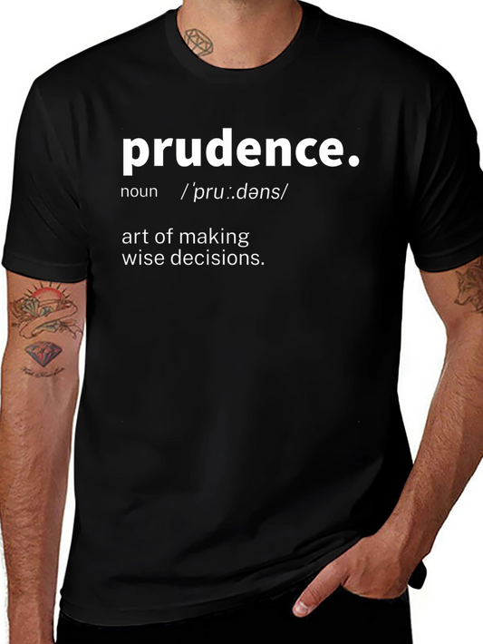 Prudence Definition Graphic Tee - Wise Decisions