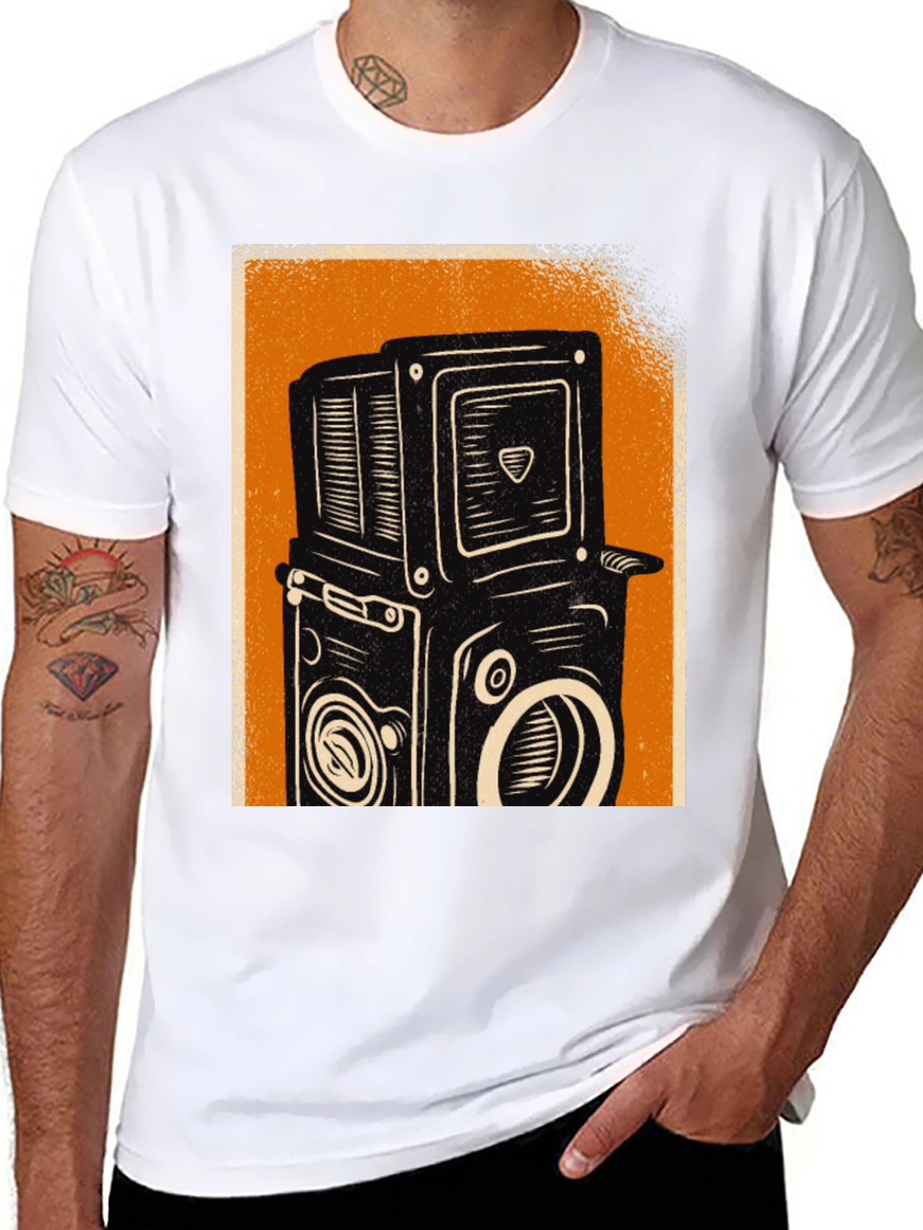 Retro Camera Graphic T-Shirt - Classic Style