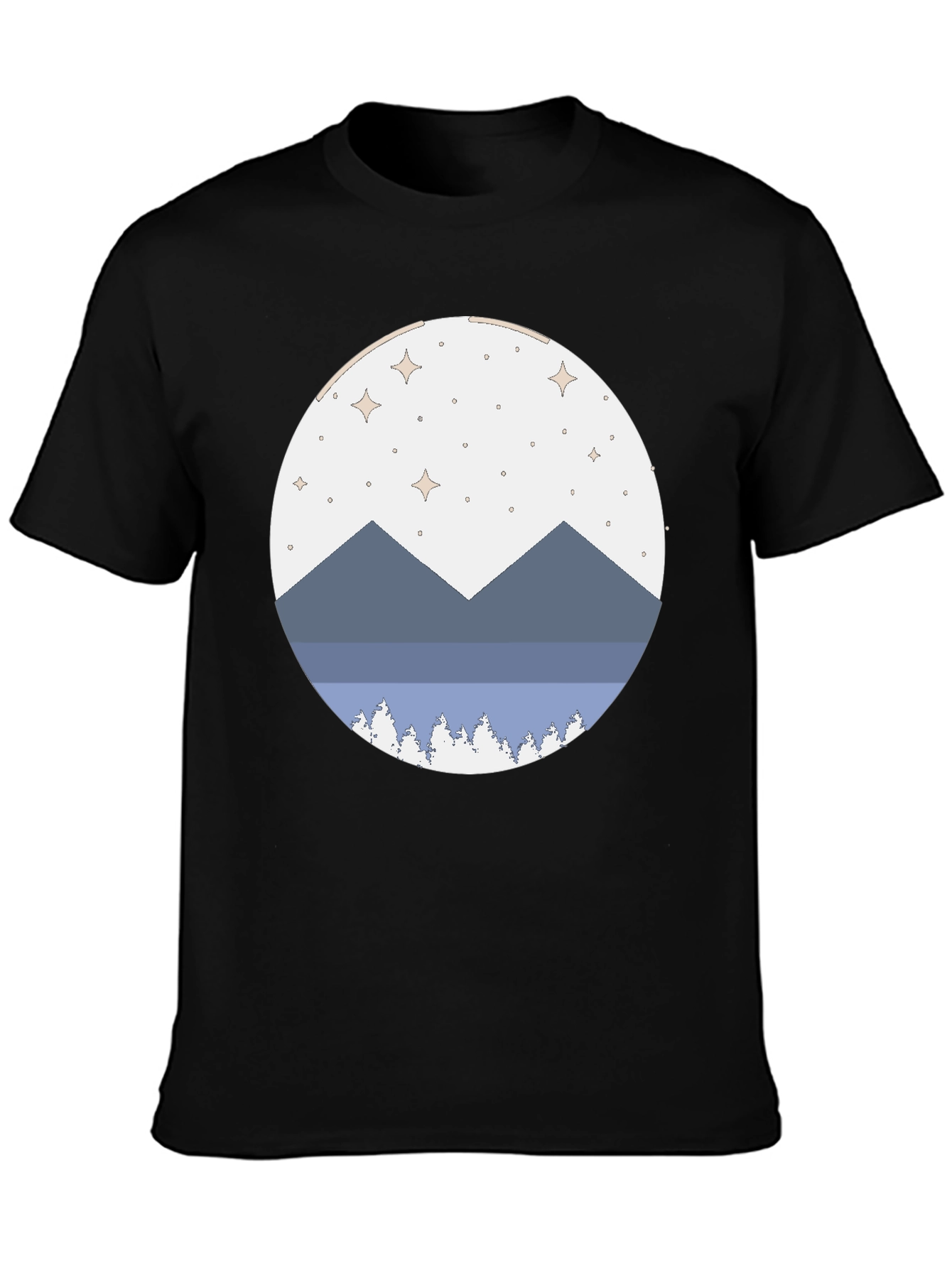 Mountain Scene Graphic Tee - Stylish Comfort