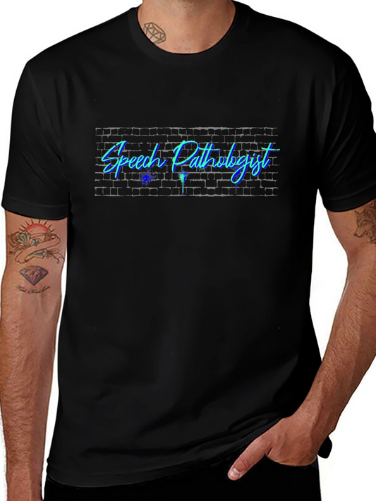 Speech Pathologist Brick Wall Neon T-Shirt