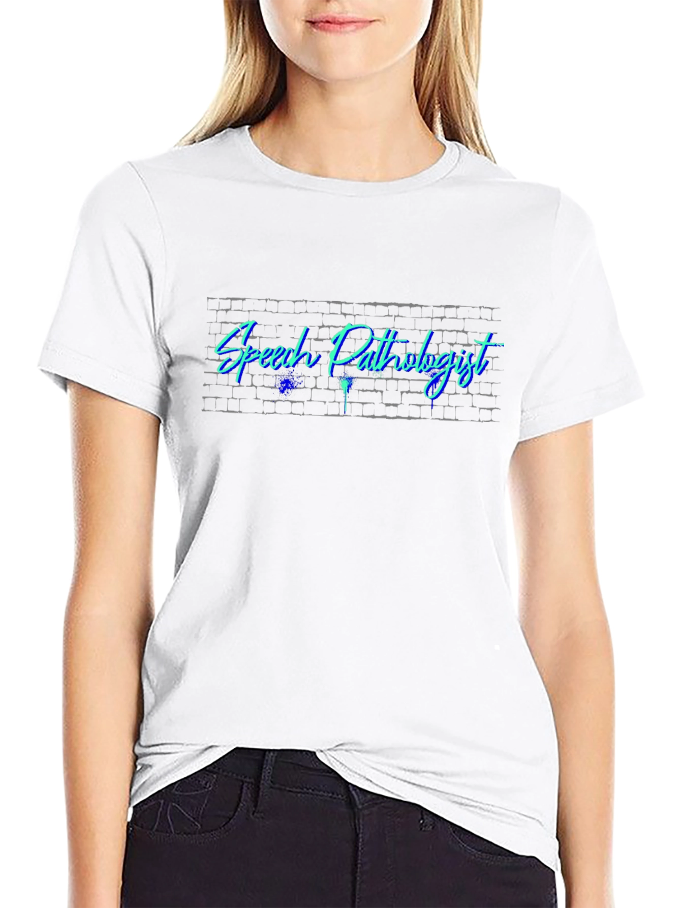 Speech Pathologist Brick Wall Neon T-Shirt