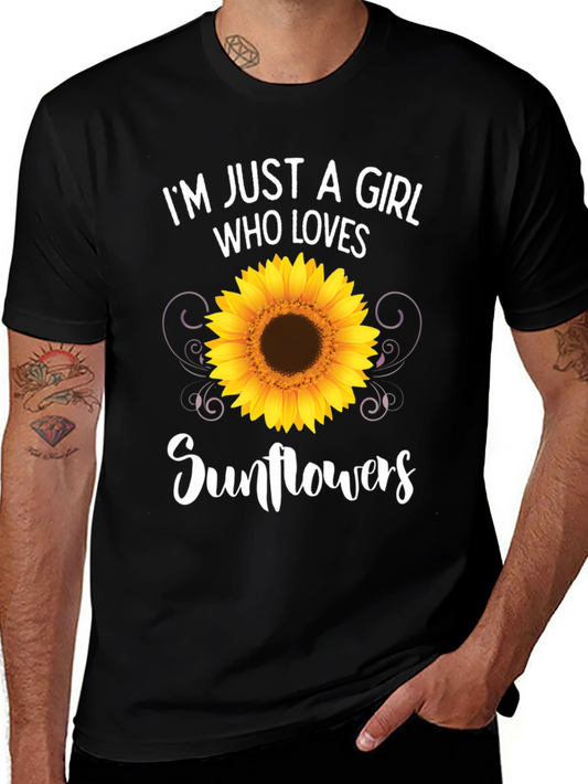 Sunflower Lover T-Shirt - Black Graphic Tee
