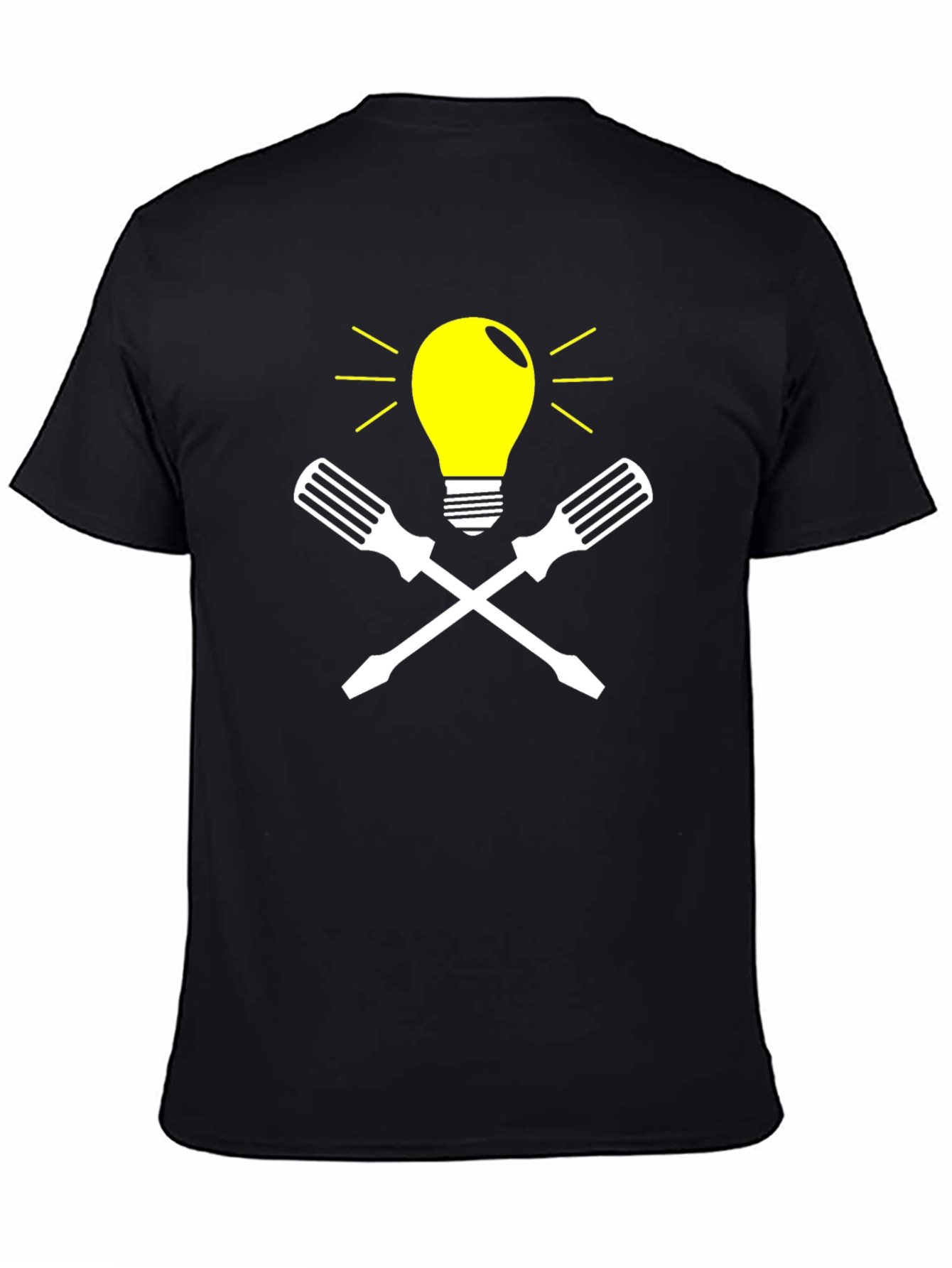 Electricians Idea T-Shirt - Lightbulb & Screwdrivers
