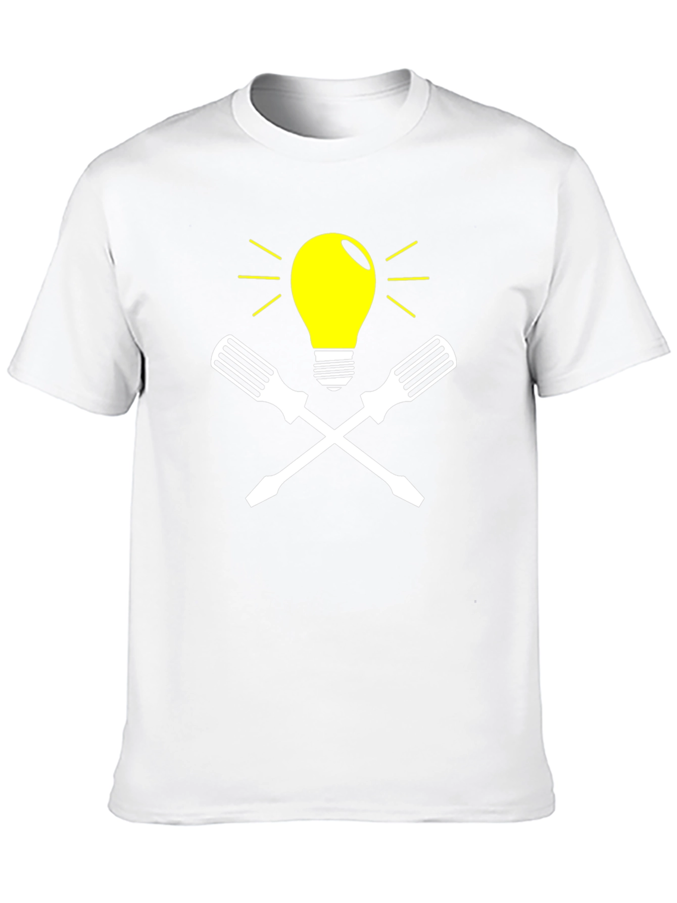 Electricians Idea T-Shirt - Lightbulb & Screwdrivers