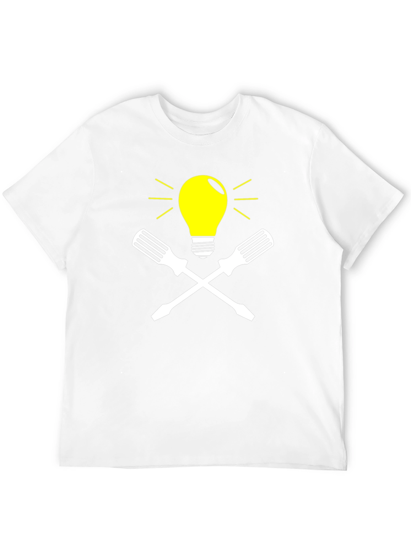 Electricians Idea T-Shirt - Lightbulb & Screwdrivers