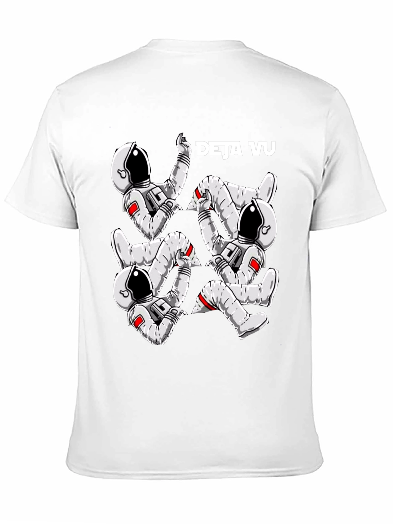 Deja Vu Astronauts Graphic T-Shirt - Trendy Space Design