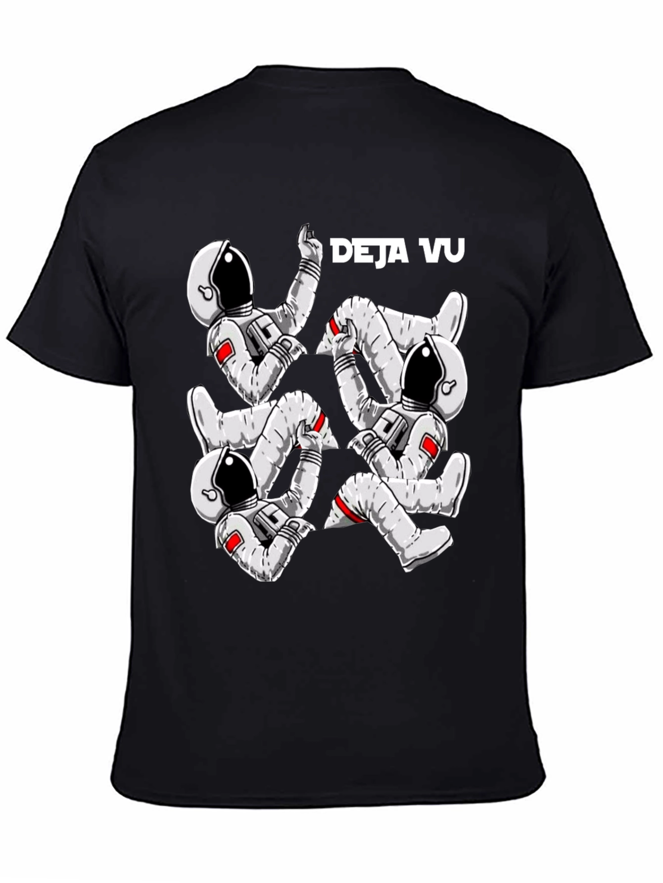 Deja Vu Astronauts Graphic T-Shirt - Trendy Space Design