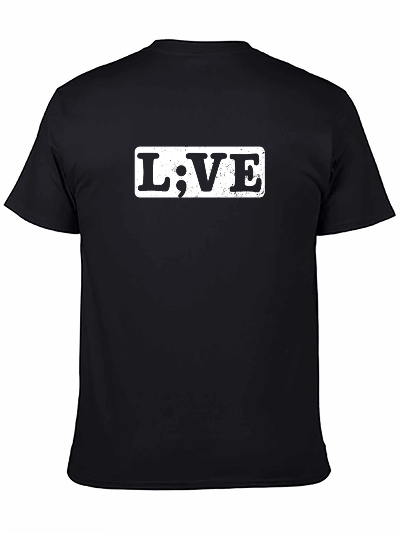Semicolon T-Shirt: Live On Graphic Tee