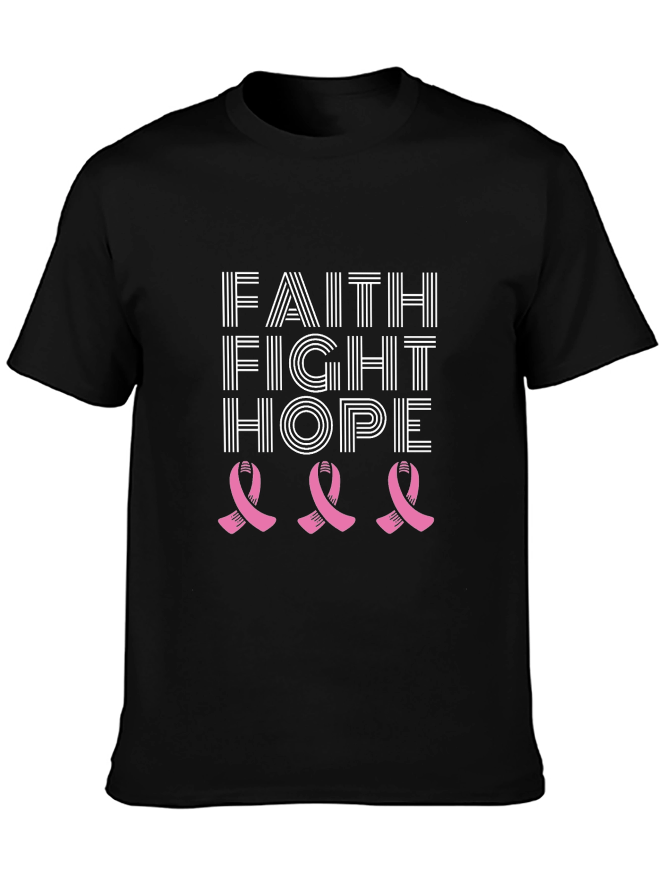 Faith Fight Hope Breast Cancer Awareness T-Shirt