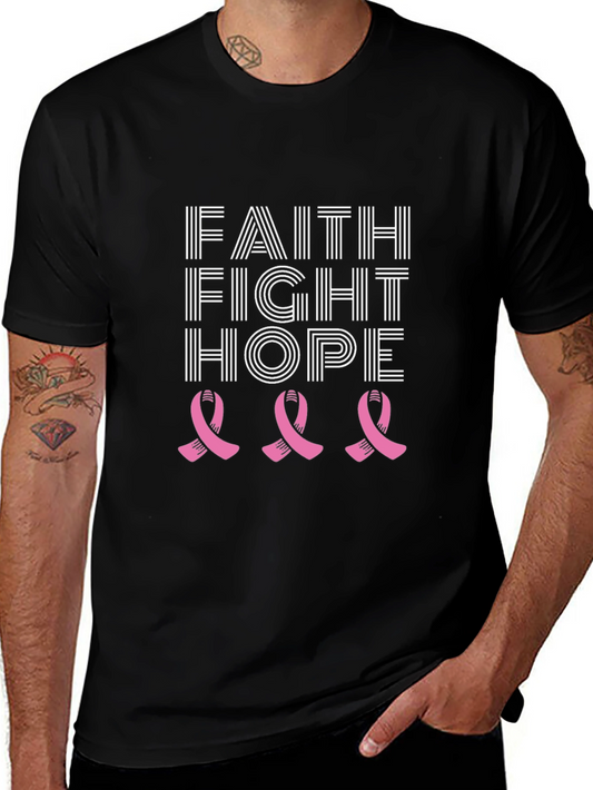 Faith Fight Hope Breast Cancer Awareness T-Shirt