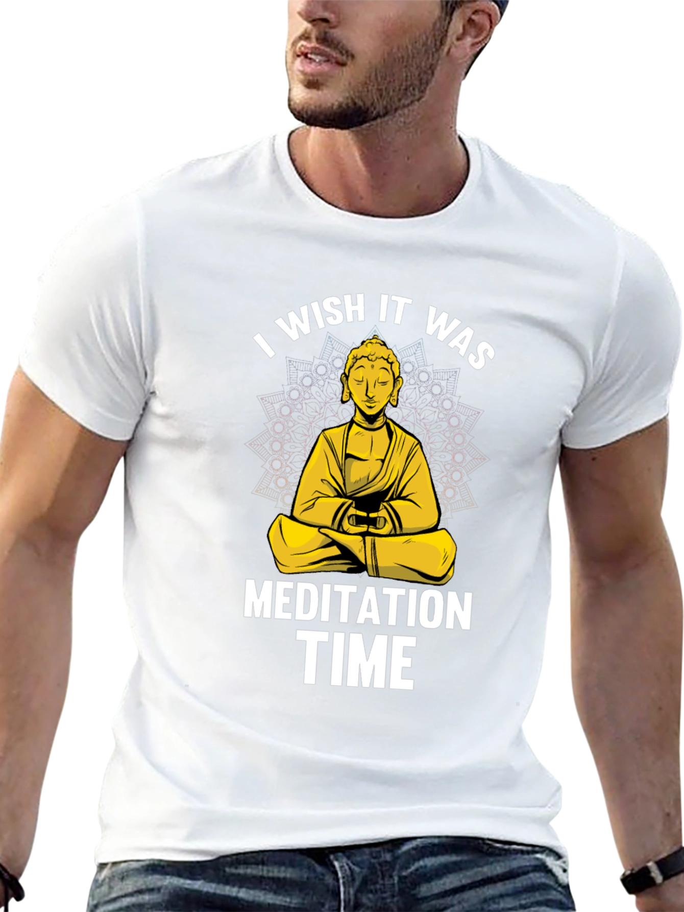 Meditation Time Buddha Graphic T-Shirt Relaxed Fit