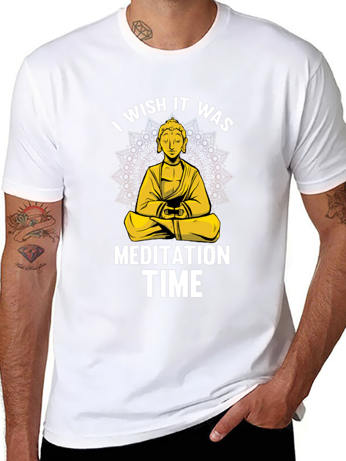 Meditation Time Buddha Graphic T-Shirt Relaxed Fit