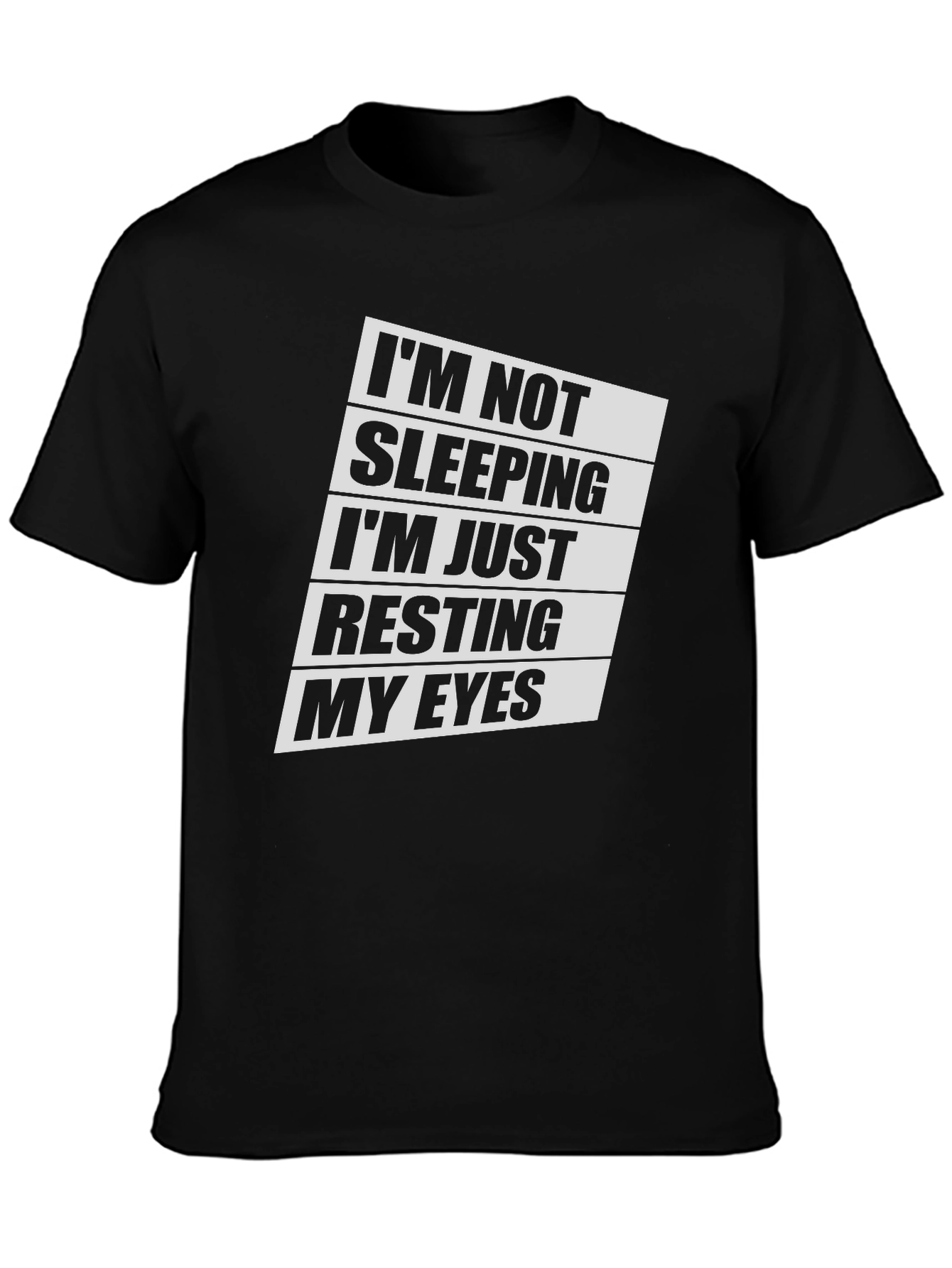 Funny Resting My Eyes Mens Black T-Shirt