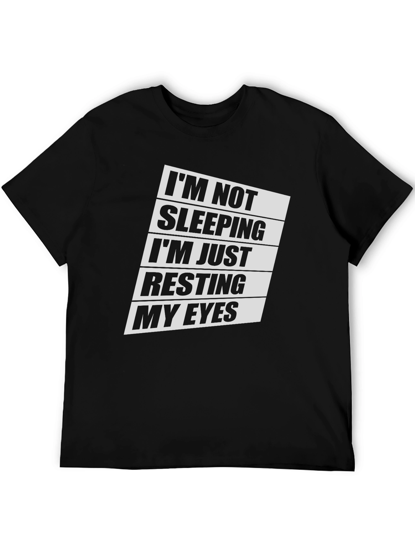 Funny Resting My Eyes Mens Black T-Shirt