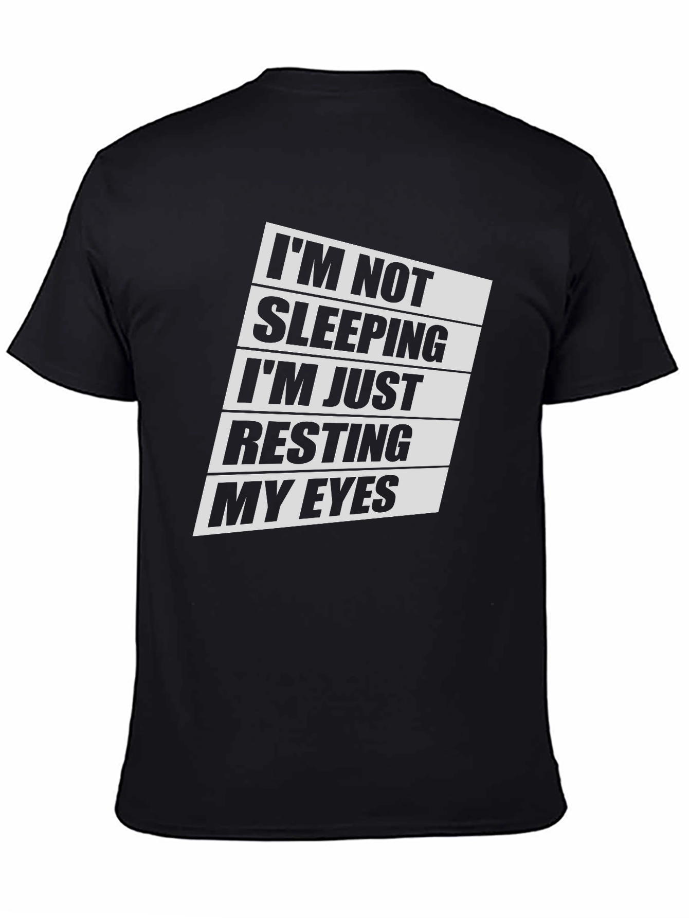 Funny Resting My Eyes Mens Black T-Shirt