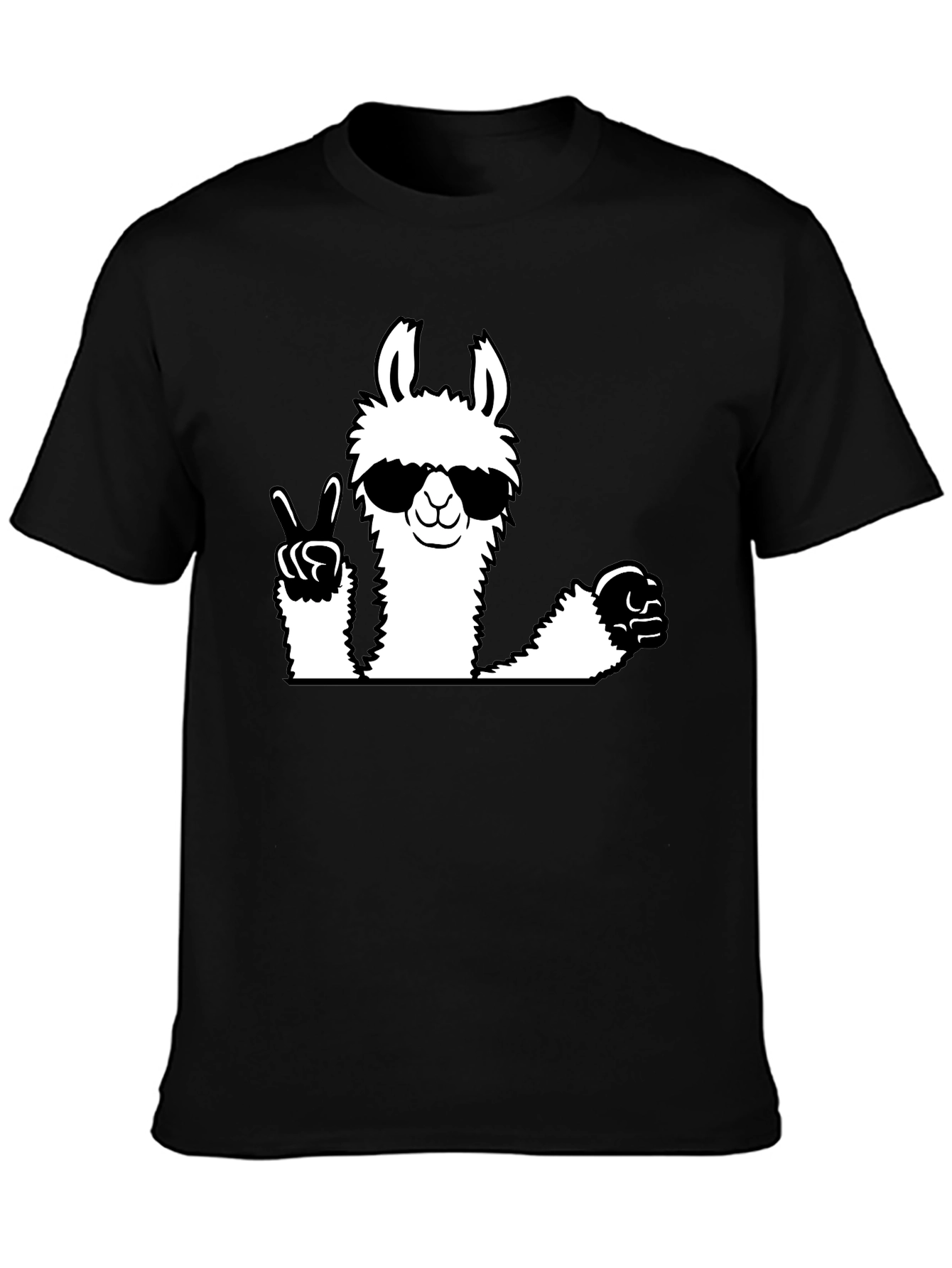 Cool Llama Graphic Tee - Peace & Style!