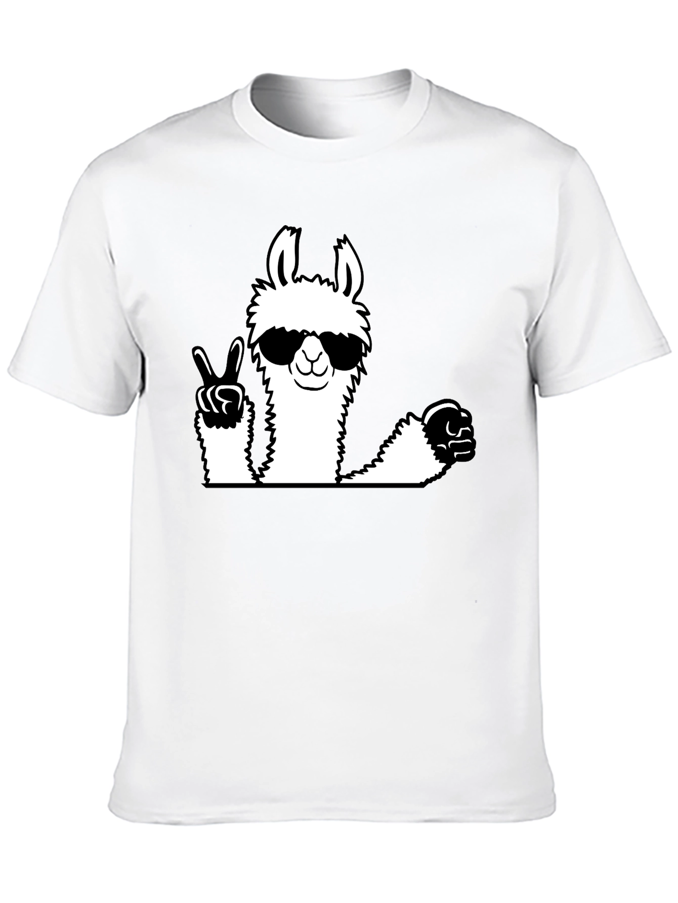 Cool Llama Graphic Tee - Peace & Style!