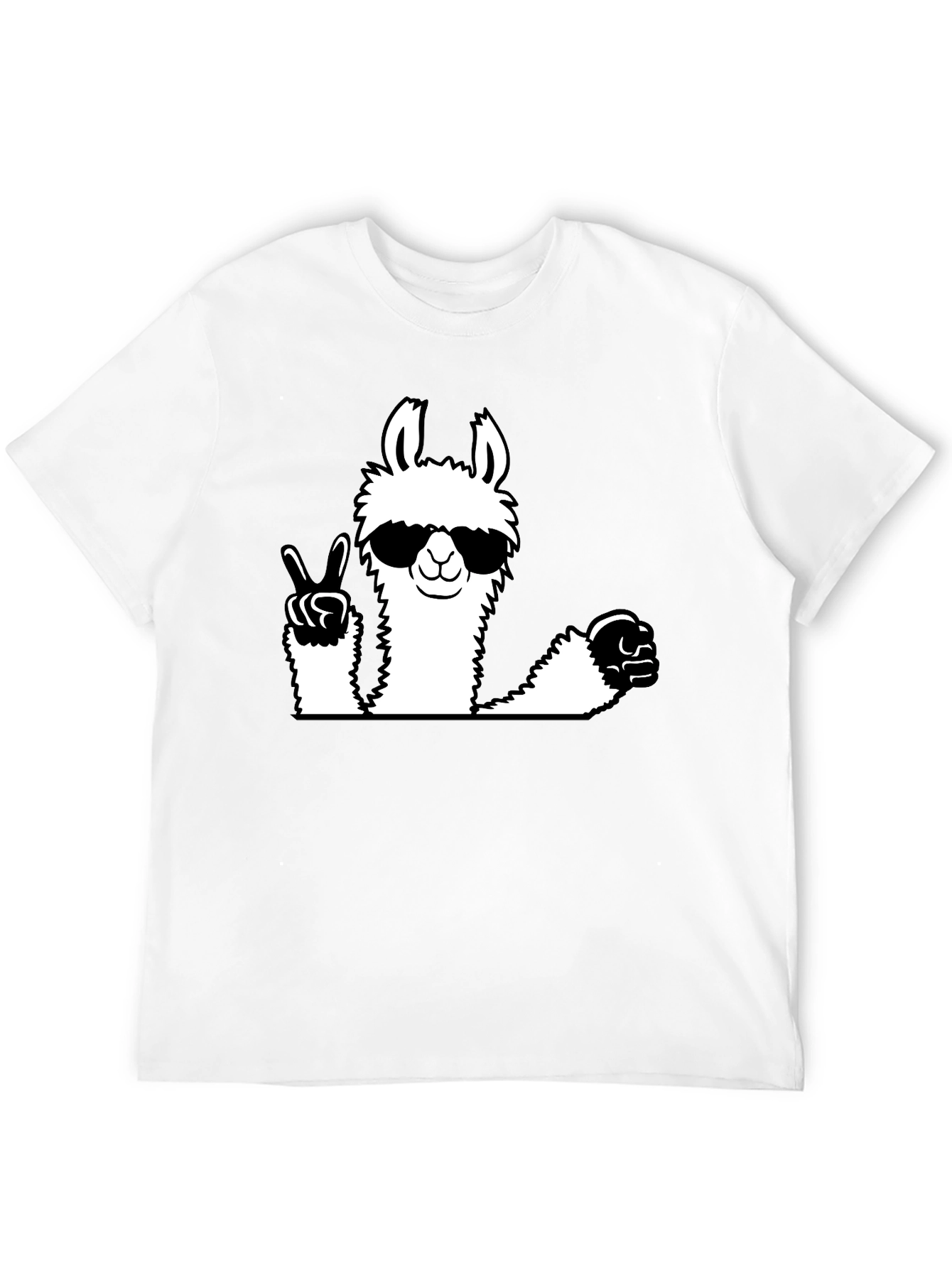 Cool Llama Graphic Tee - Peace & Style!