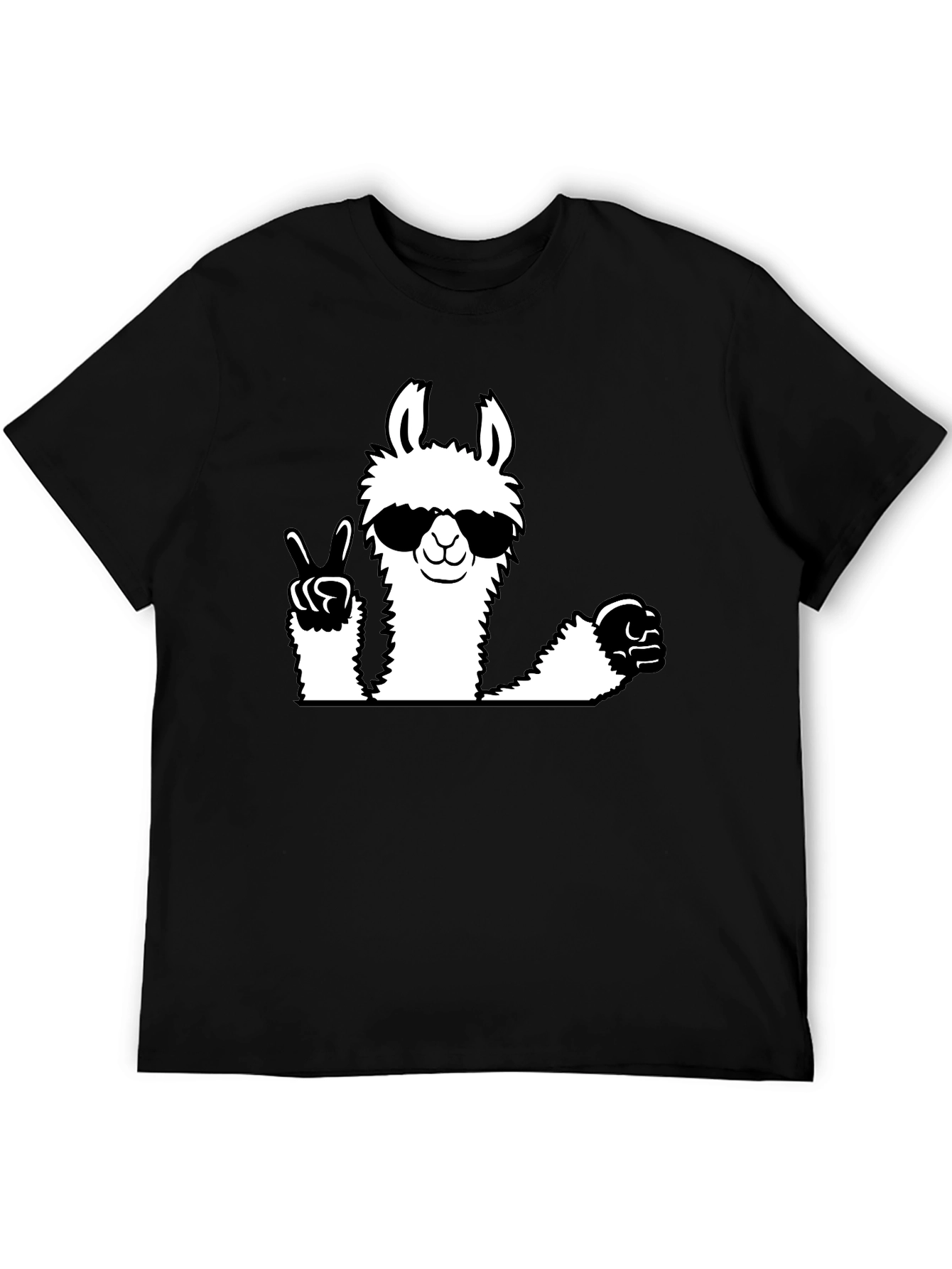 Cool Llama Graphic Tee - Peace & Style!