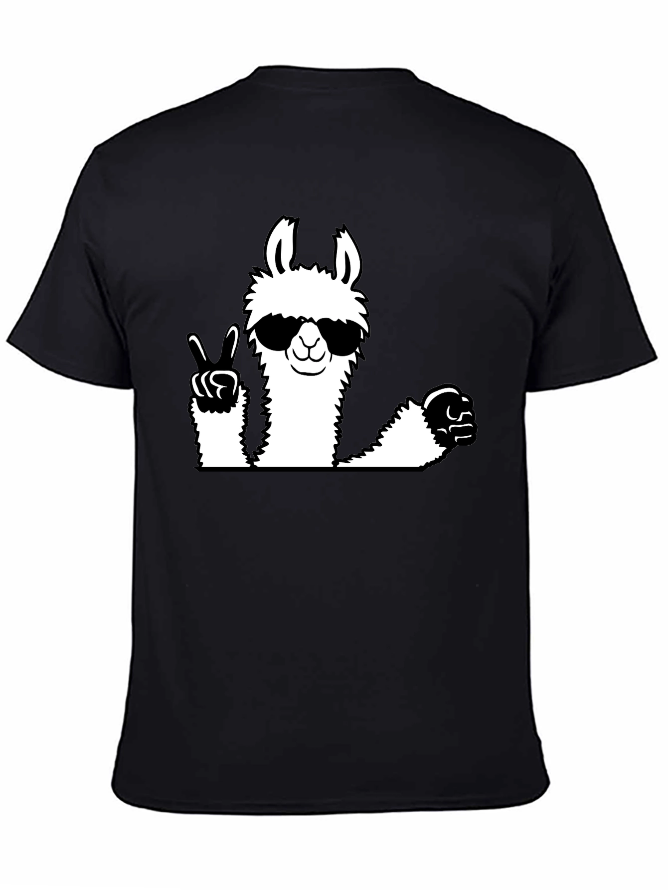 Cool Llama Graphic Tee - Peace & Style!