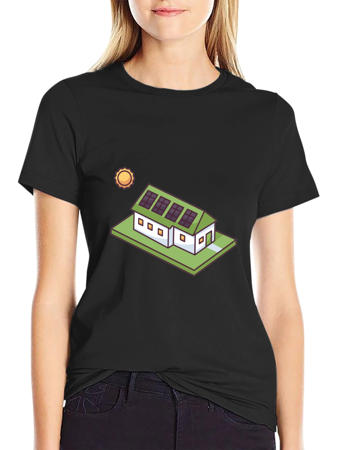 Eco-Friendly Solar House T-Shirt
