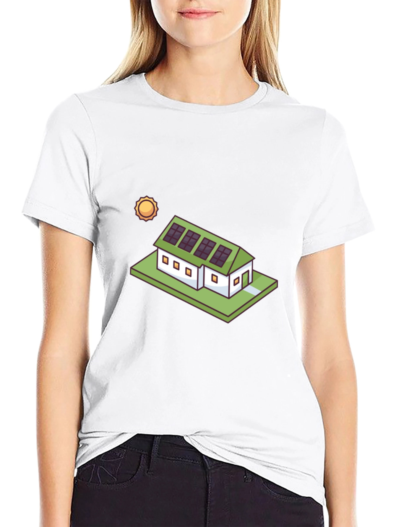 Eco-Friendly Solar House T-Shirt