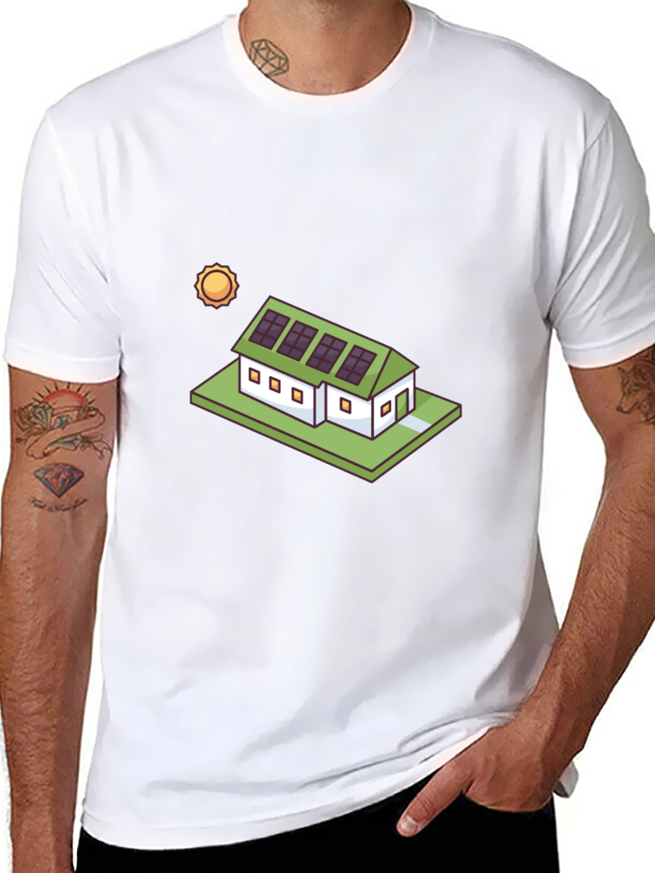 Eco-Friendly Solar House T-Shirt