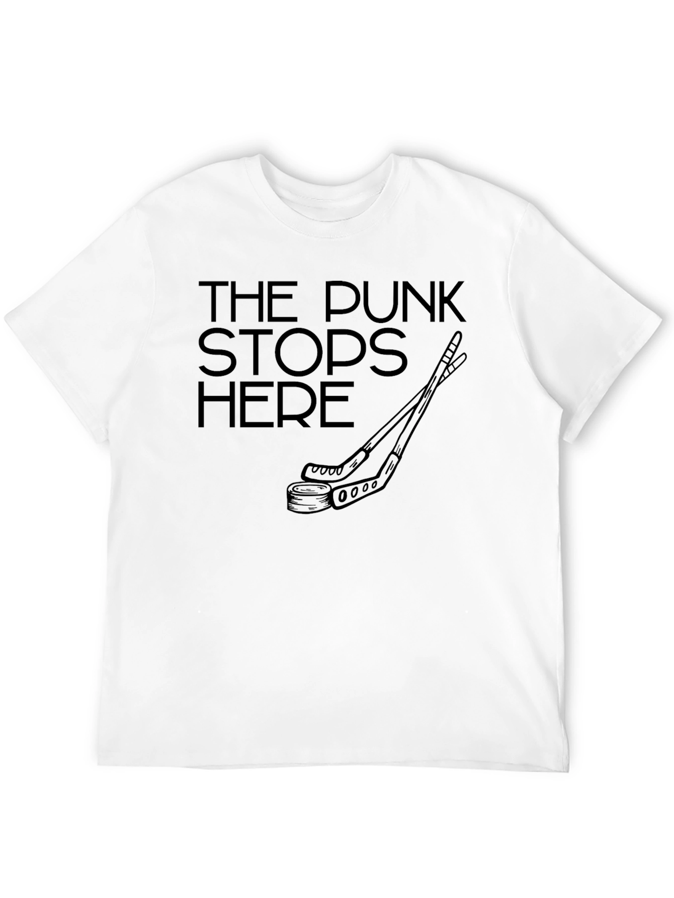 The Punk Stops Here Black Graphic Tee