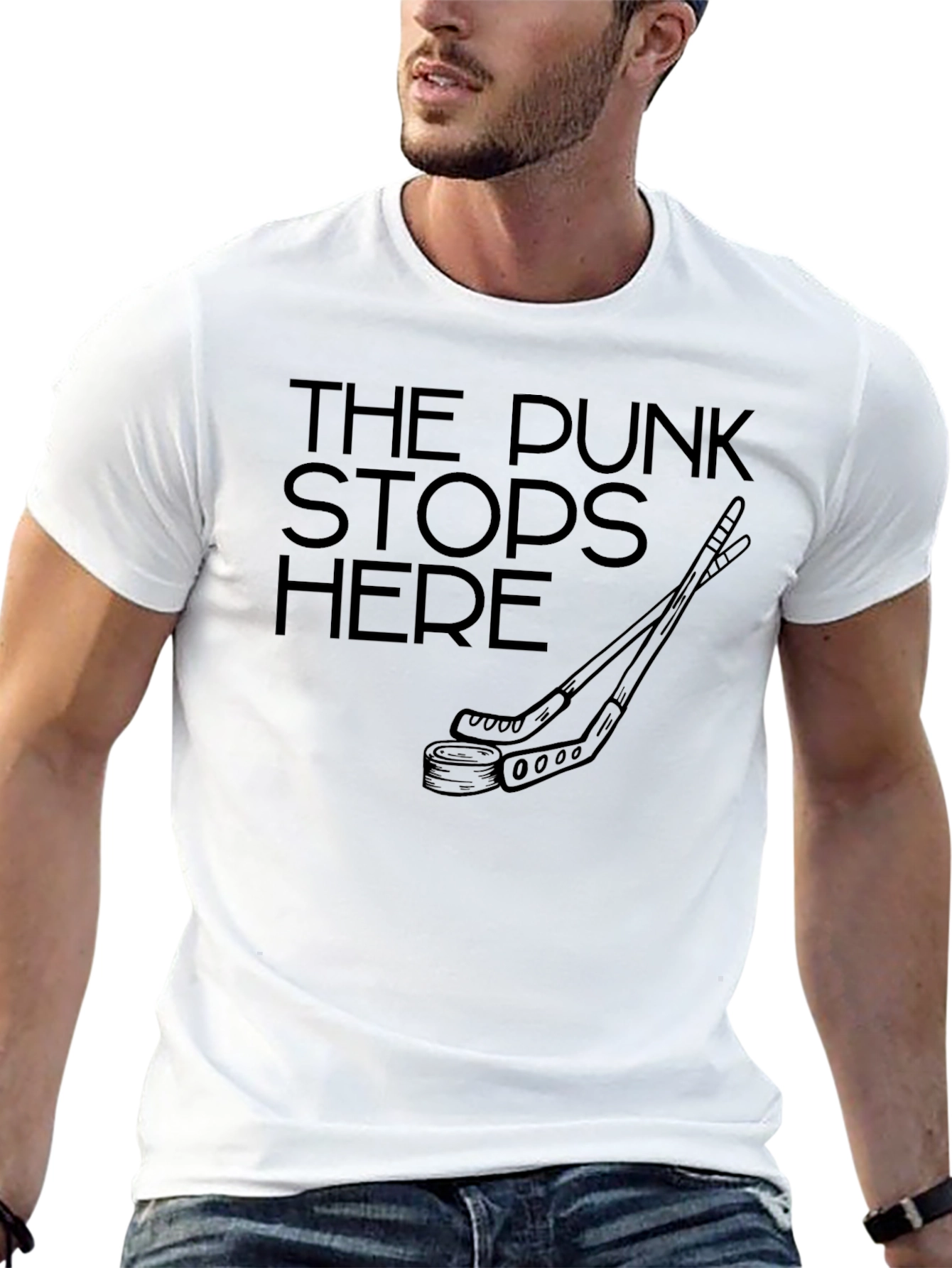 The Punk Stops Here Black Graphic Tee