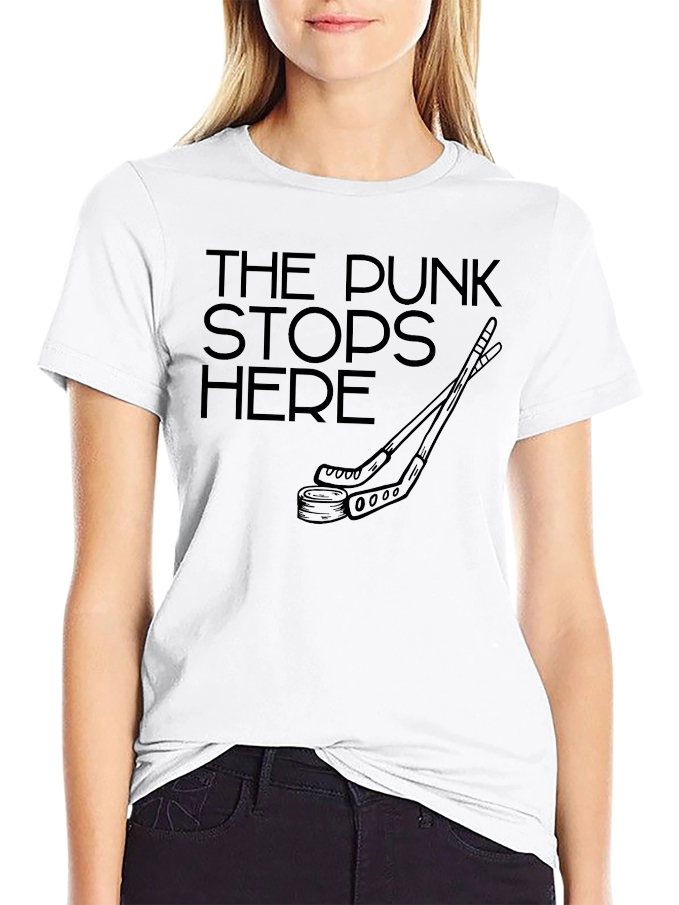 The Punk Stops Here Black Graphic Tee