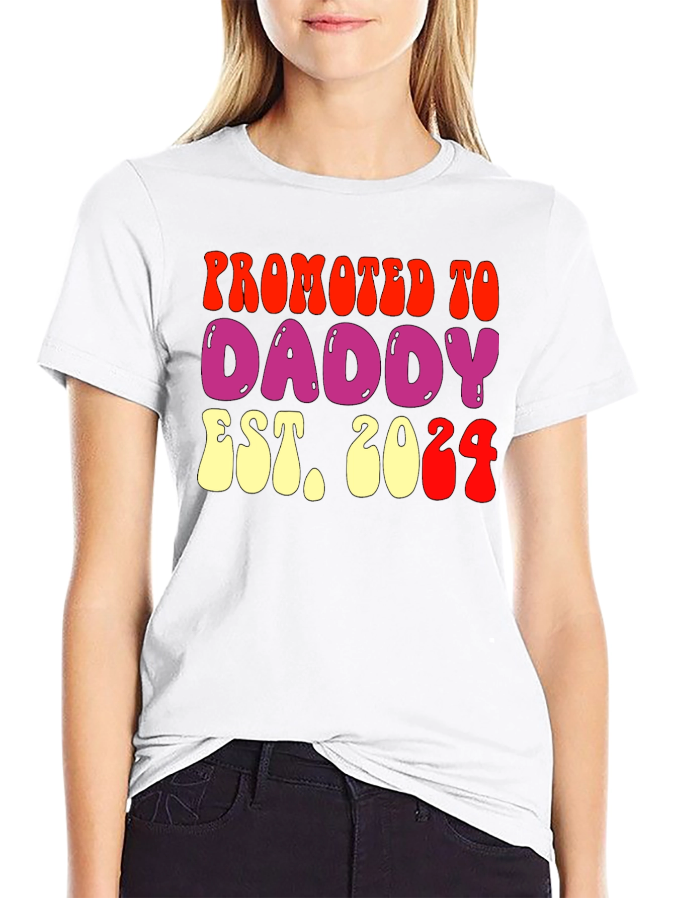 Promoted to Daddy Est 2024 Graphic T-Shirt