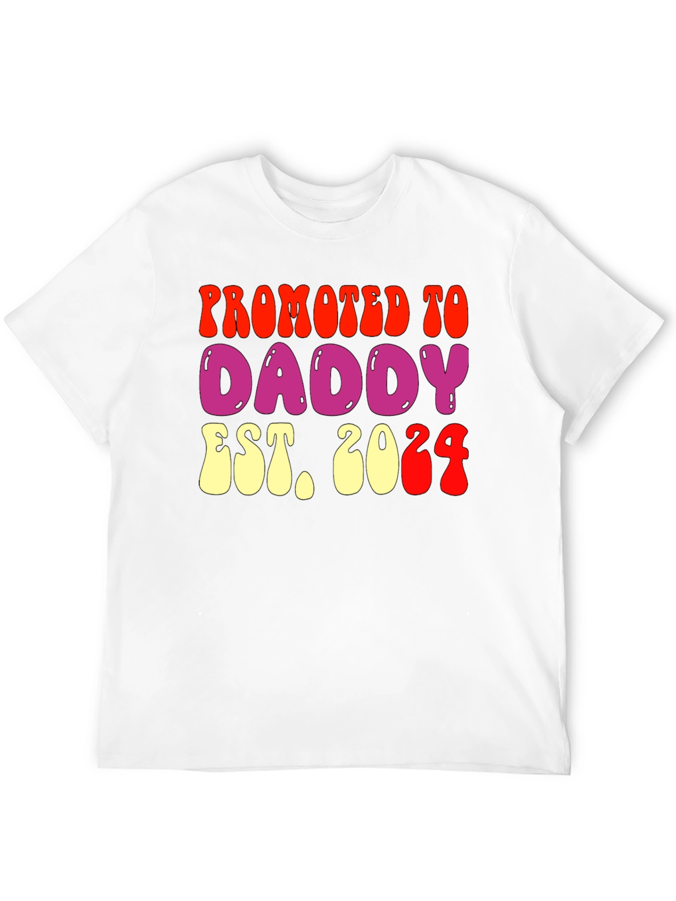 Promoted to Daddy Est 2024 Graphic T-Shirt