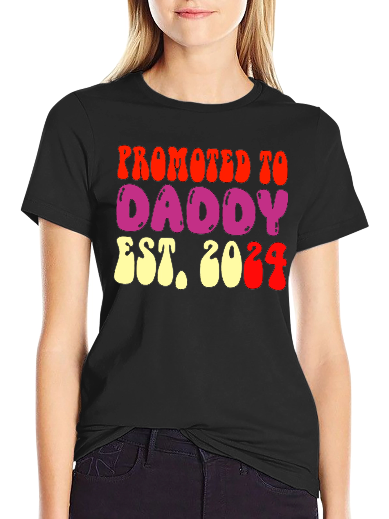 Promoted to Daddy Est 2024 Graphic T-Shirt