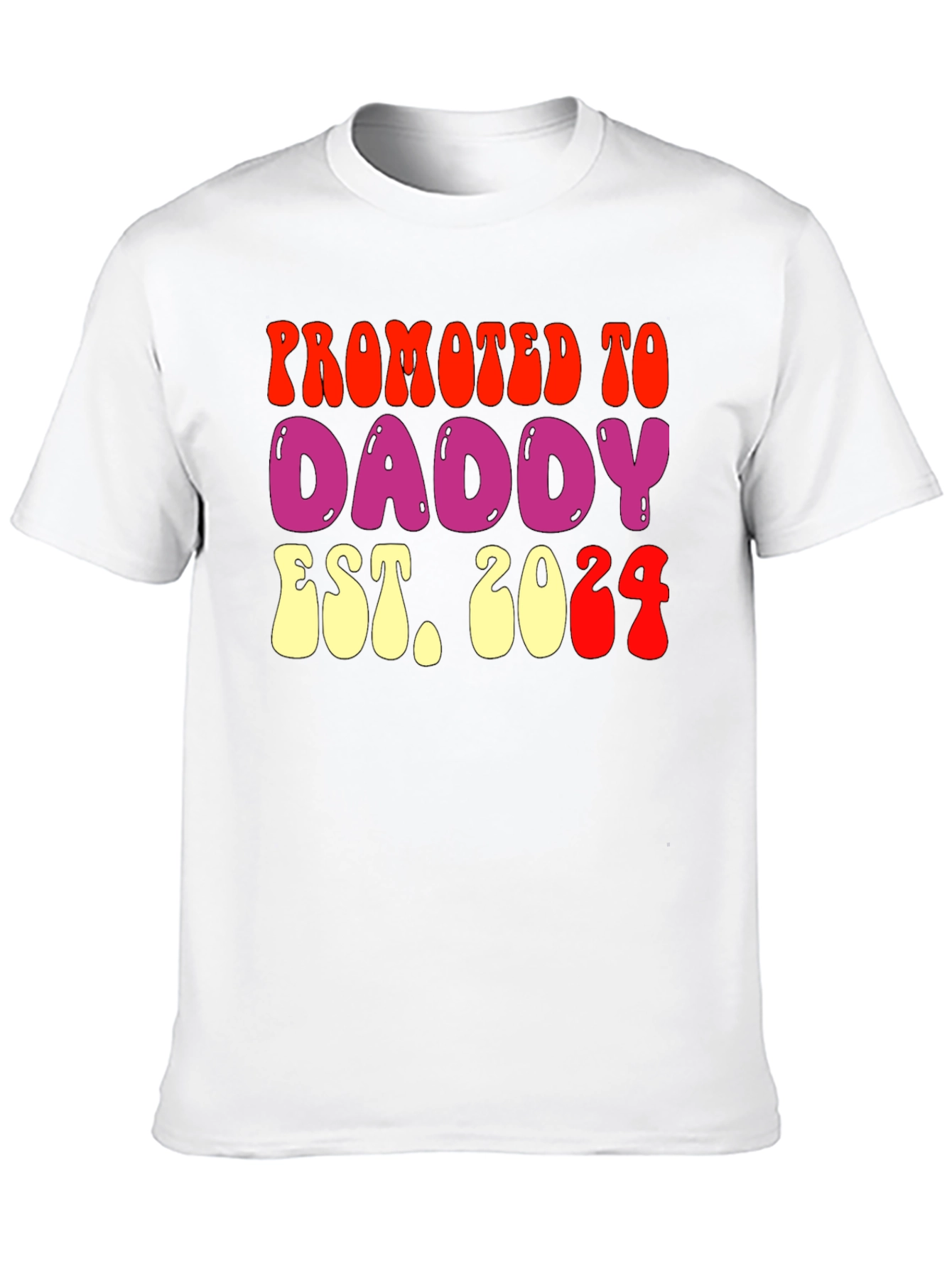 Promoted to Daddy Est 2024 Graphic T-Shirt