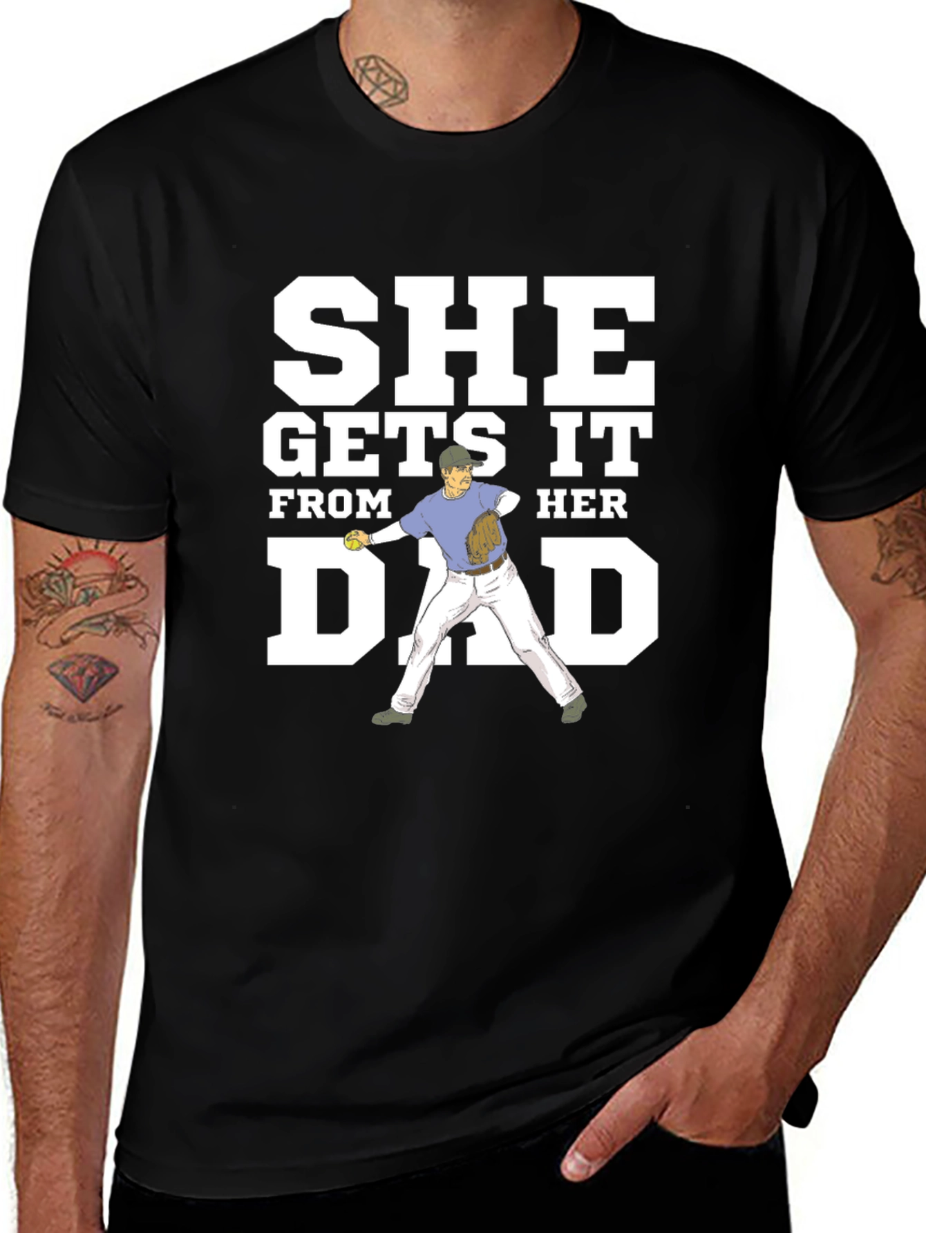 She Gets It From Her Dad Graphic Tee