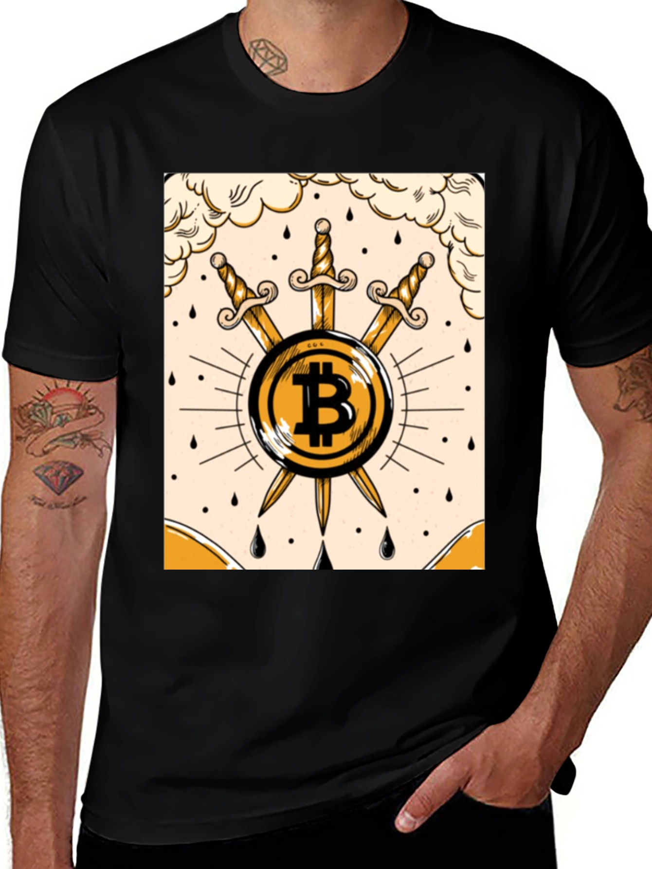 Bitcoin Sword Tee - Crypto Currency T-Shirt