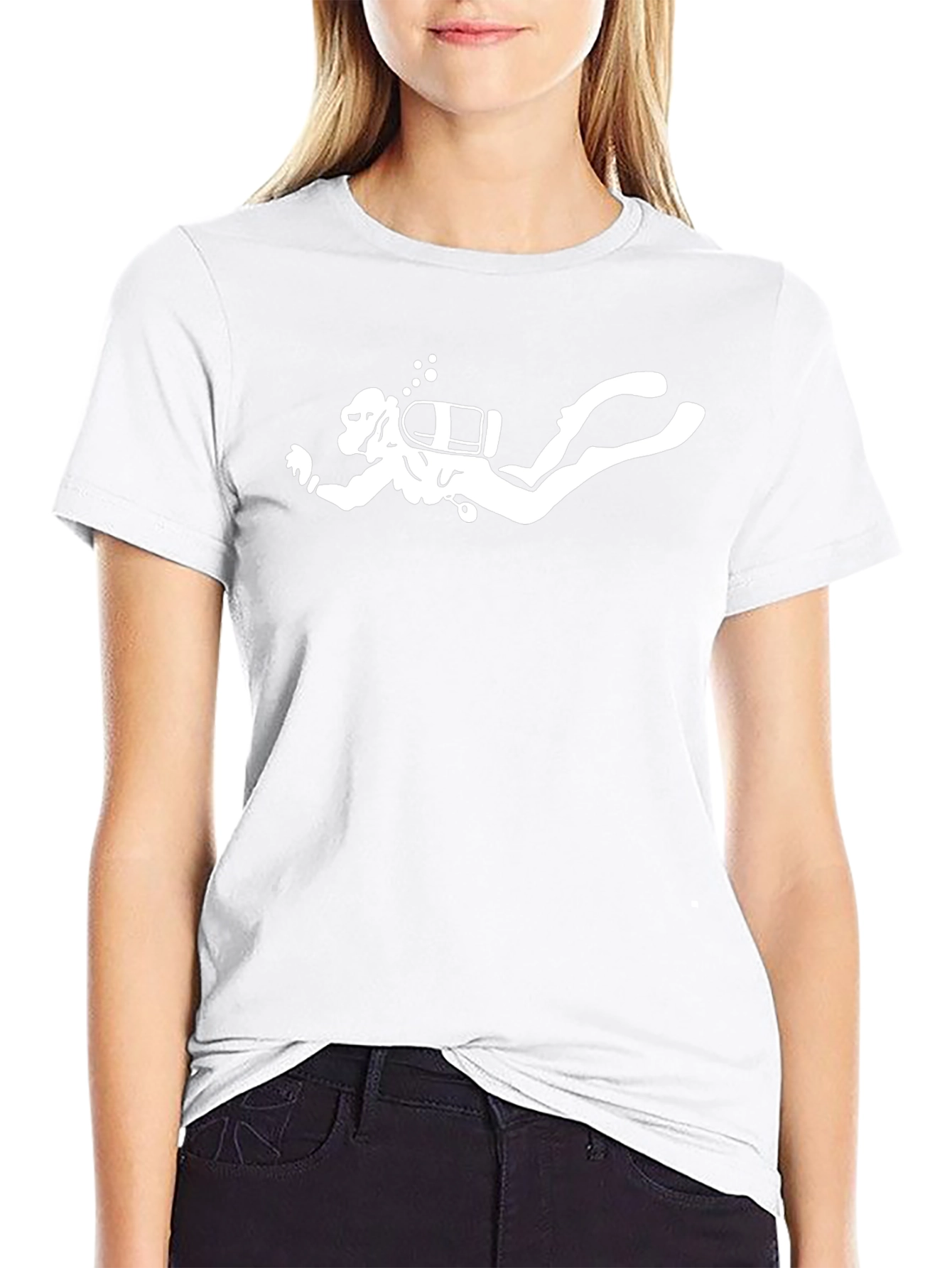 Diver Graphic T-Shirt - Black Cotton Tee