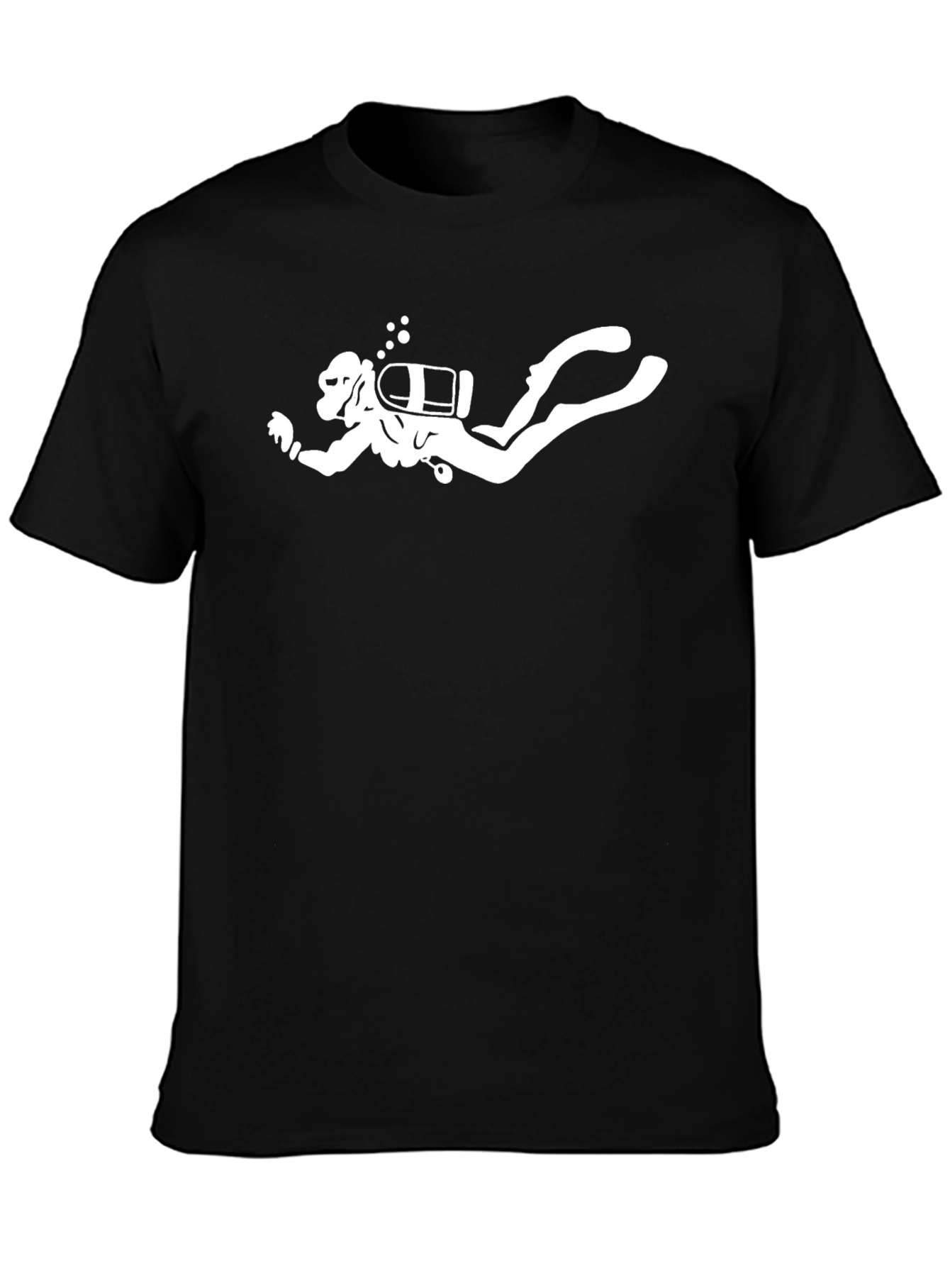 Diver Graphic T-Shirt - Black Cotton Tee