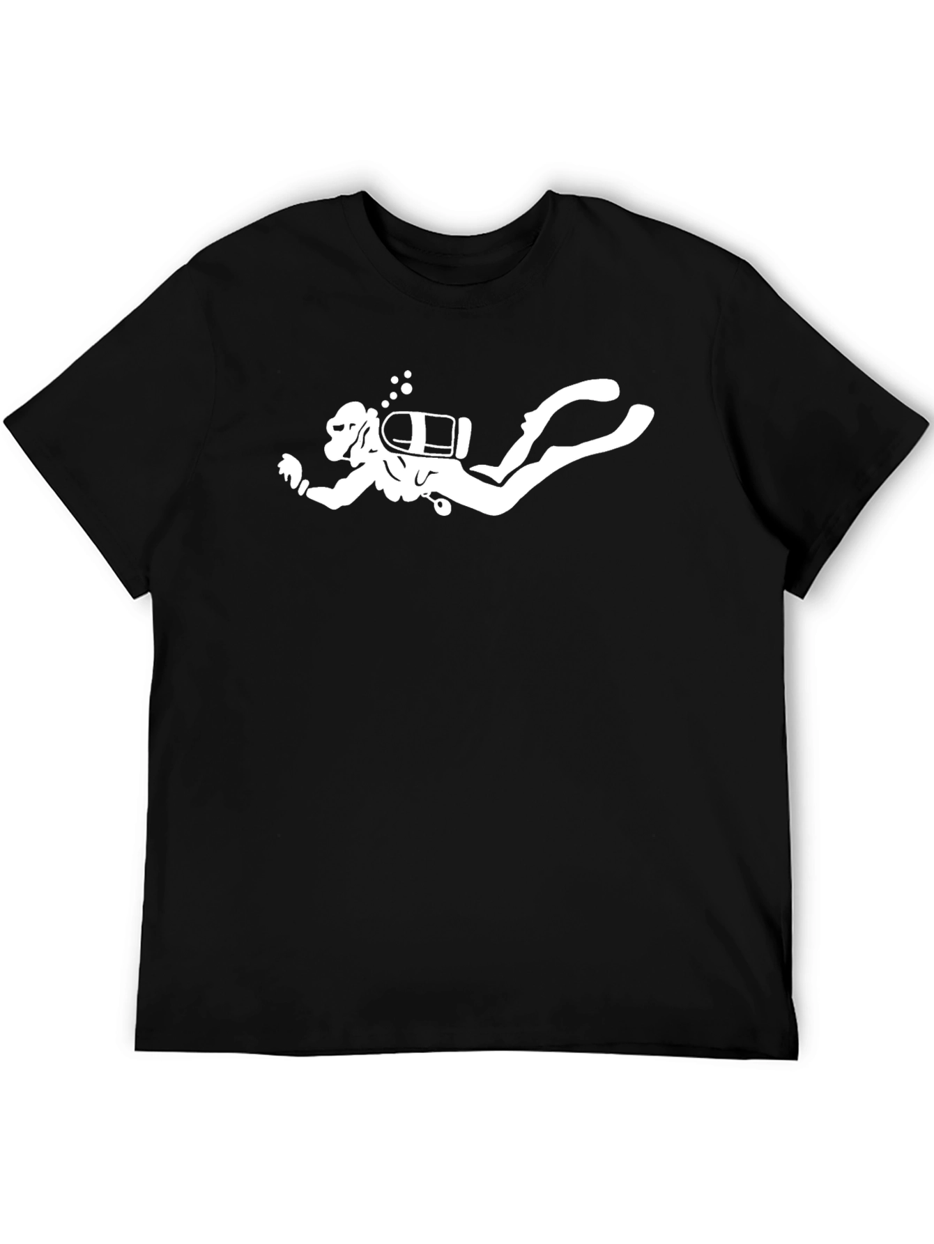 Diver Graphic T-Shirt - Black Cotton Tee